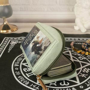 Türkis Tarot-Kartenhalter mit Reißverschluss, Großes Geschenk für Tarot-Leser