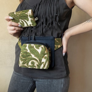 Set Hüfttasche & Geldbörse, Festival Fanny Pack Damen, Jeans Taille Tasche