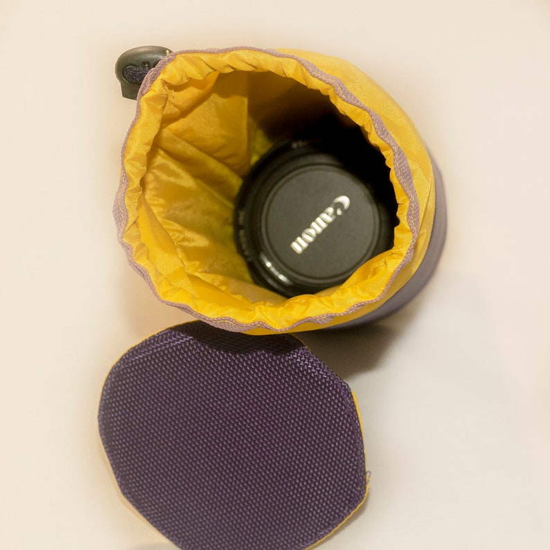 Camera Lens Bag Padded Drawstring pouch Etsy