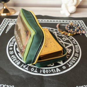 Grüne Tarot-Kartenhalter mit Reißverschluss, tolles Geschenk für Tarot-Leser