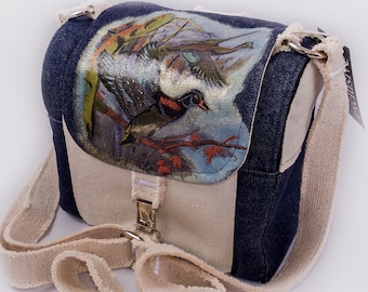 Mochila para cámara DSLR, bolso bandolera con dos bolsillos