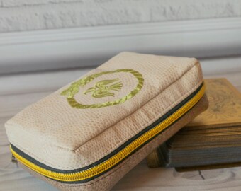 Tarot Card Deck Holder with Zipper, Leatherette tarot bag