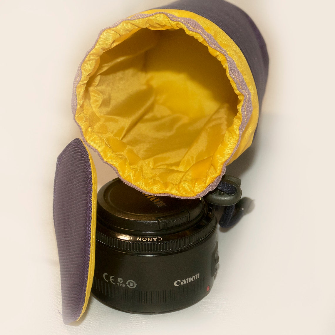 Camera Lens Bag Padded Drawstring pouch Etsy