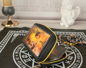 Black Waterproof Tarot Card Deck Holder with Zipper