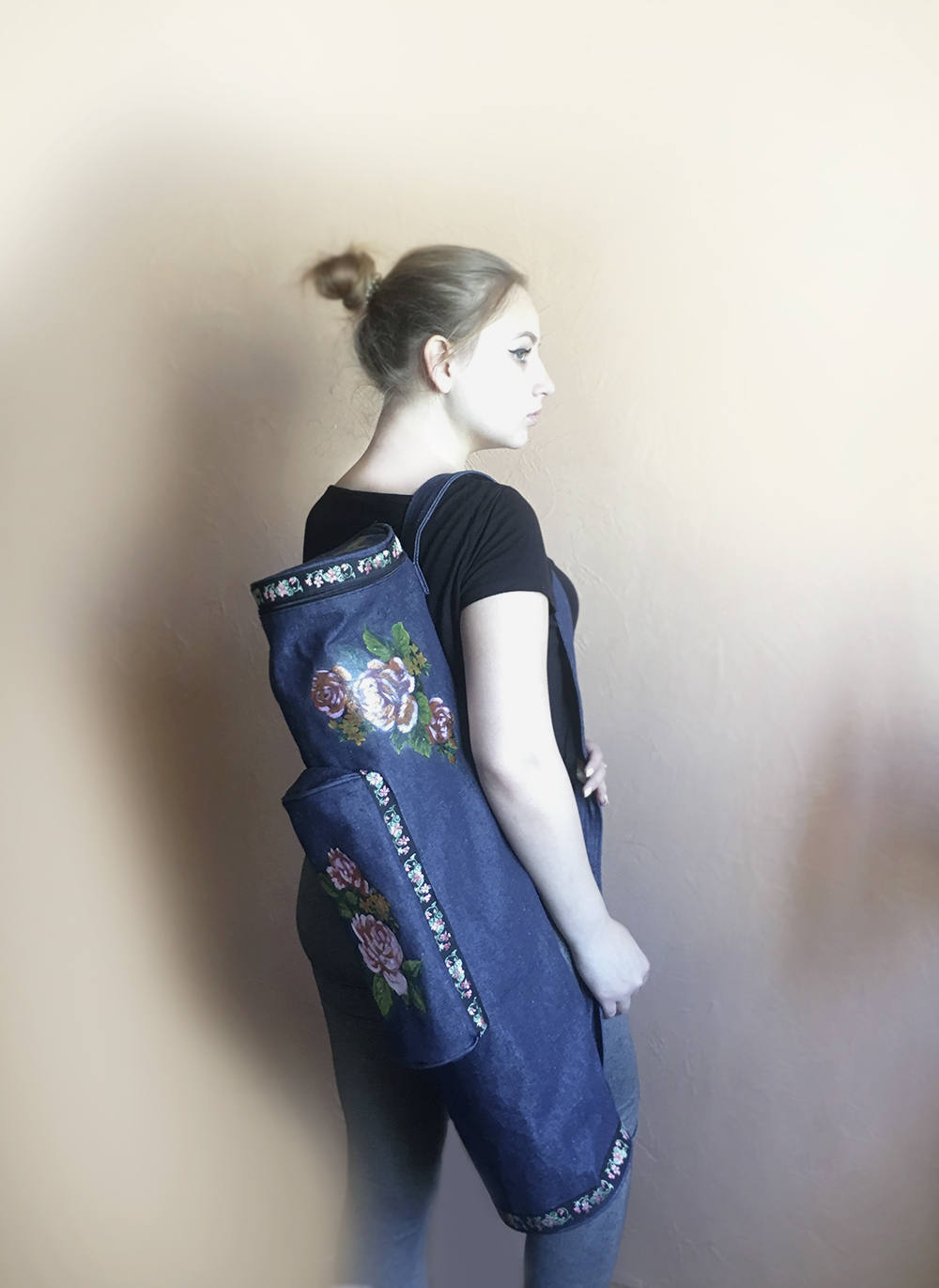 Designer Yoga Mat Bag for Women Denim Yoga Bag Best Gift