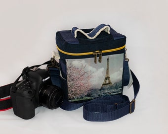 Bolso bandolera cuadrado para cámara - Mochila de diseño para mujer