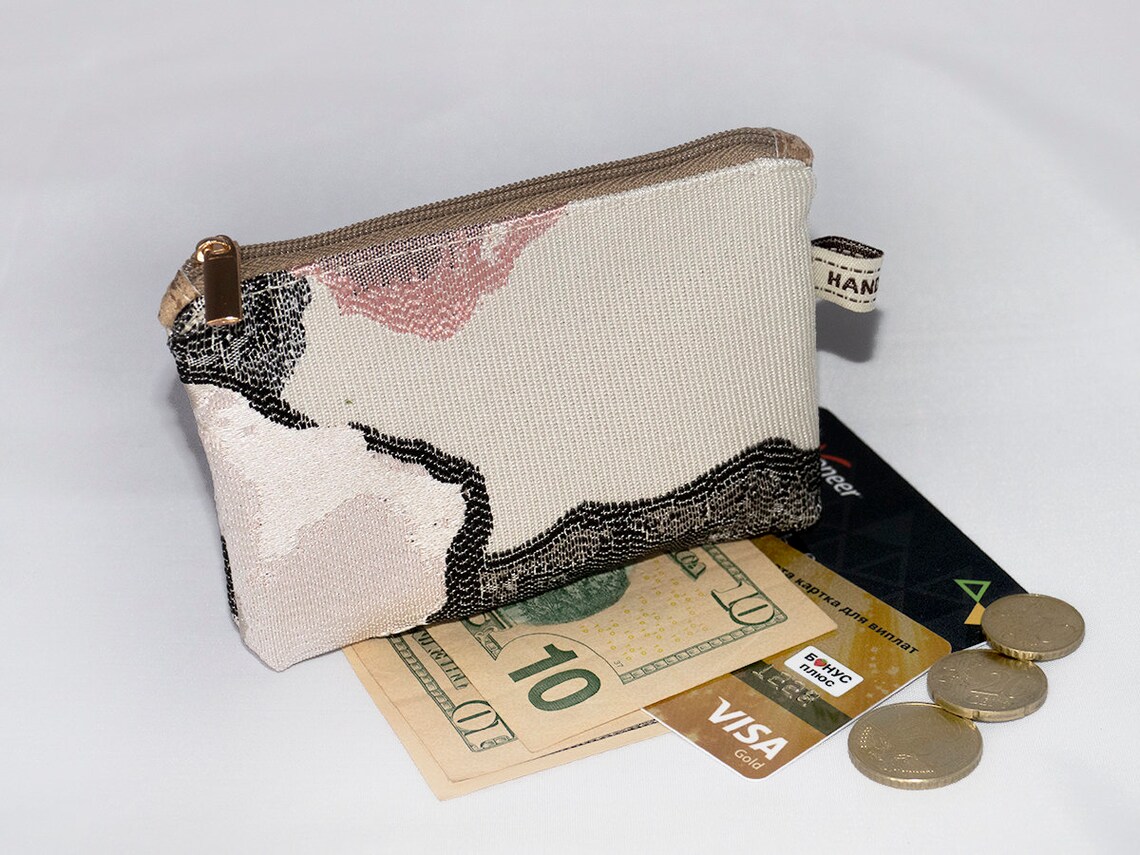 Zipper Coin Purse for Women Fabric Money Pouch Etsy