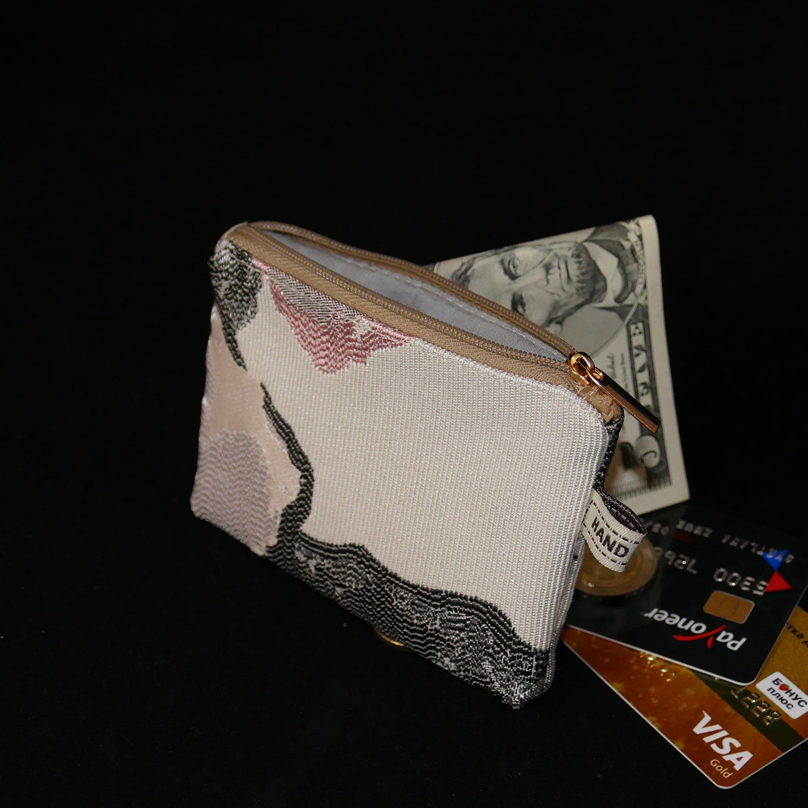 Zipper Coin Purse Fabric coin pouch Small change purse Etsy