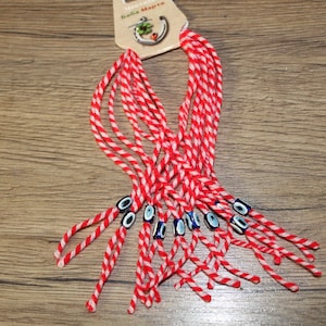 10 martenitsas, handmade martenitsas, martenitsas from Bulgaria, martenitsas for health, 10 martenitsas bracelets, martenisi