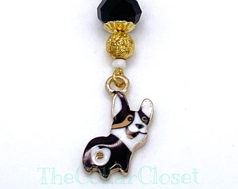 Enamel Black Corgi Butt Bookmark Ideal Christmas Stocking Filler