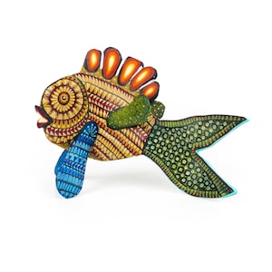 Pez Zapoteca - Tallado en Madera Alebrije Oaxaqueño
