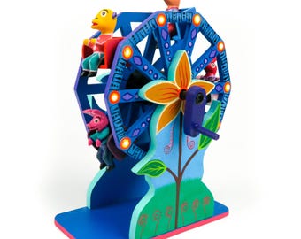 Ferris Wheel - Oaxacan Alebrije Wood Carving