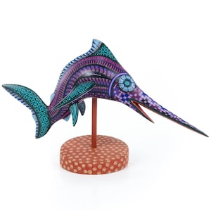 Zapotec Sailfish On Stand - Oaxacan Alebrije Wood Carving