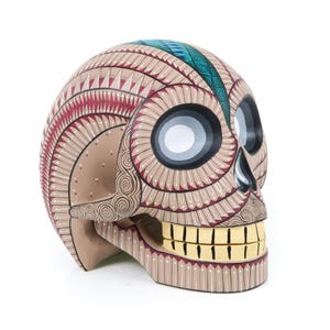Day of The Dead Skull (Beige) - Oaxacan Alebrije Wood Carving