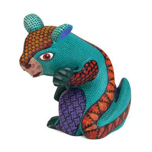 Fantastic Otter - Oaxacan Alebrije Wood Carving Mexican Folk Art Sculpture Painting Handcrafted