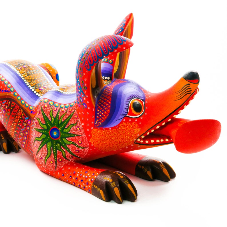 LARGE DOG Oaxacan Alebrije Wood Carving Mexican Folk Art | Etsy