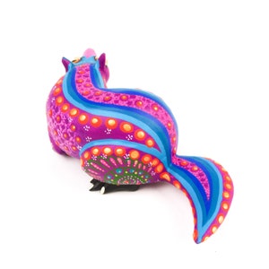Purple Beaver Oaxacan Alebrije Wood Carving Mexican Folk Art Sculpture ...
