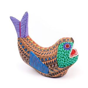 Zapotec Fish - Oaxacan Alebrije Wood Carving
