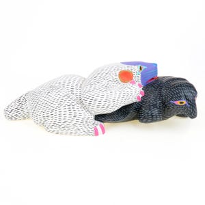 Polar Bear Attacking. Seal - Oaxacan Alebrije Wood Carving
