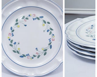4 Hearthside Floral Expressions Mexico No Center 10 3/4" Dinner Plate Stoneware