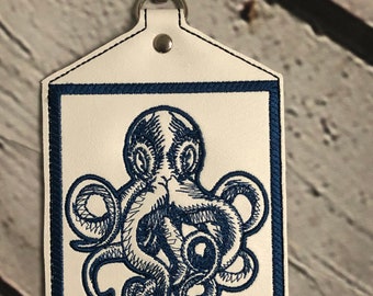 Octopus Memo Pad Note Card Holder Engraved Sea Life Gift 248