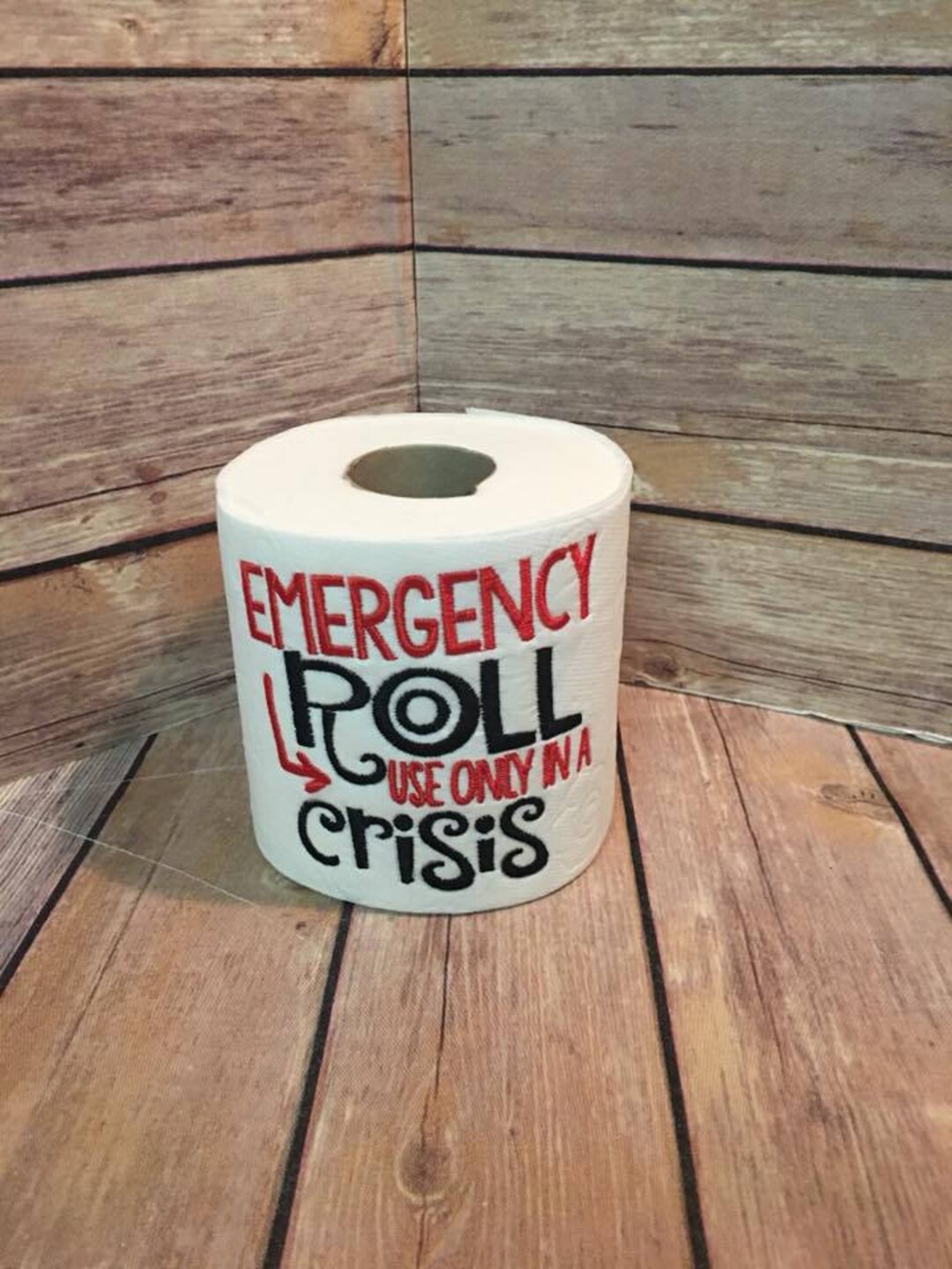 EMERGENCY ROLL Embroidered Toilet Paper Hard to Shop for Etsy