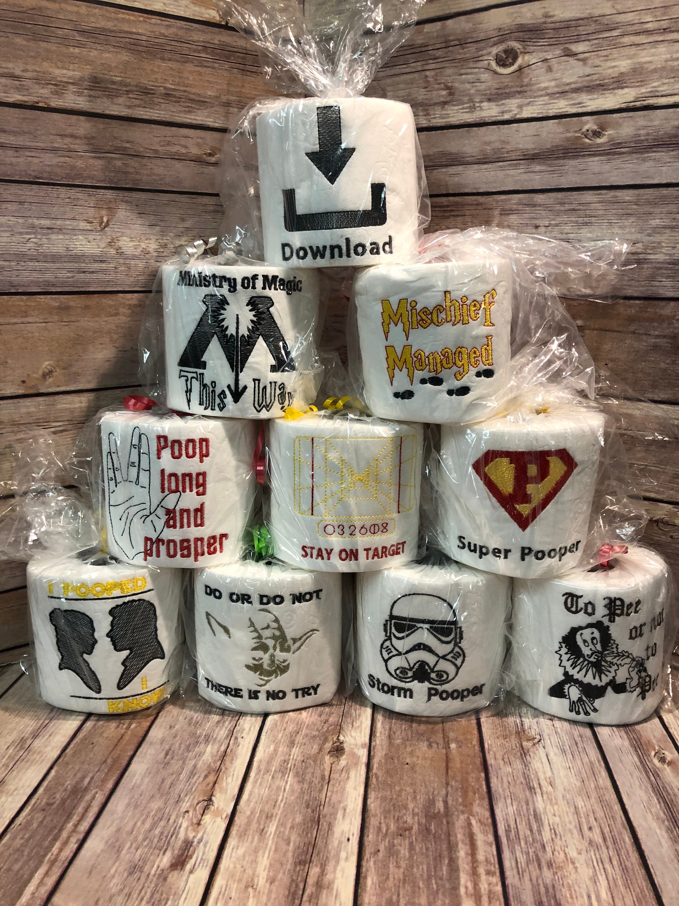  Star Wars Gifts, Star Wars Funny Toilet Paper, Pooper Pack  3-Pack Star Wars Parody Toilet Paper Set, Star Wars Bathroom Decor, Funny  Star Wars Gifts