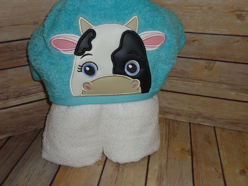 Custom Made to Order Cow Hooded Towel for Kids OR Adults