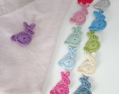 Bunny crochet brooch, crocheted pin bunny jewelry, Easter pin gift idea for women or young girls, Easter cute cheap gift crochet jewels