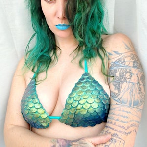 Bikini Top in Silicone With Mermaid Scales Like a Legend of the