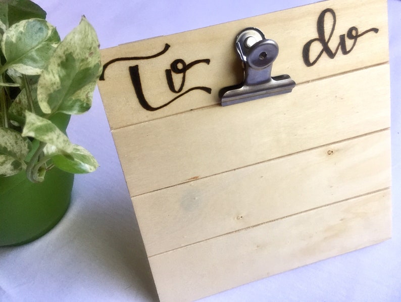 Wood Burned To Do Clip Board Family Picture Frame Image 0