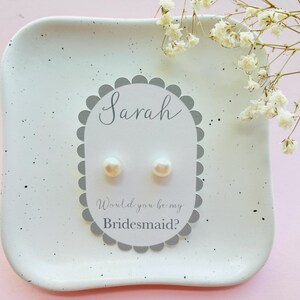 Carte de demande en mariage, boucles d'oreilles, cadeau de demoiselle d'honneur, carte de demande en mariage, carte de demande en mariage