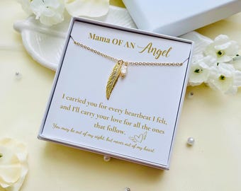 Angel Wing Keepsake Necklace, Miscarriage Memorial Gift