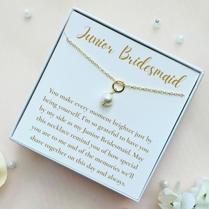 Colar de pérolas para madrinhas, corrente de ouro, presente de pedido de casamento