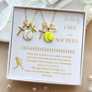 Collier Faith Softball : cadeau chrétien en or pour les joueurs