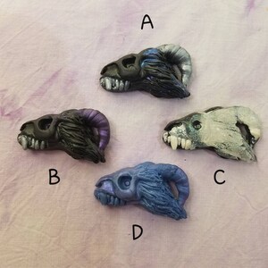 Wild Skull Cast Resin Pin