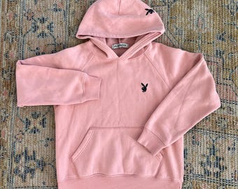 極美品　70s playboy S/S sweat Vintage 1970s PLAYBOY Magazine White Short Sleeve SWEATSHIRT