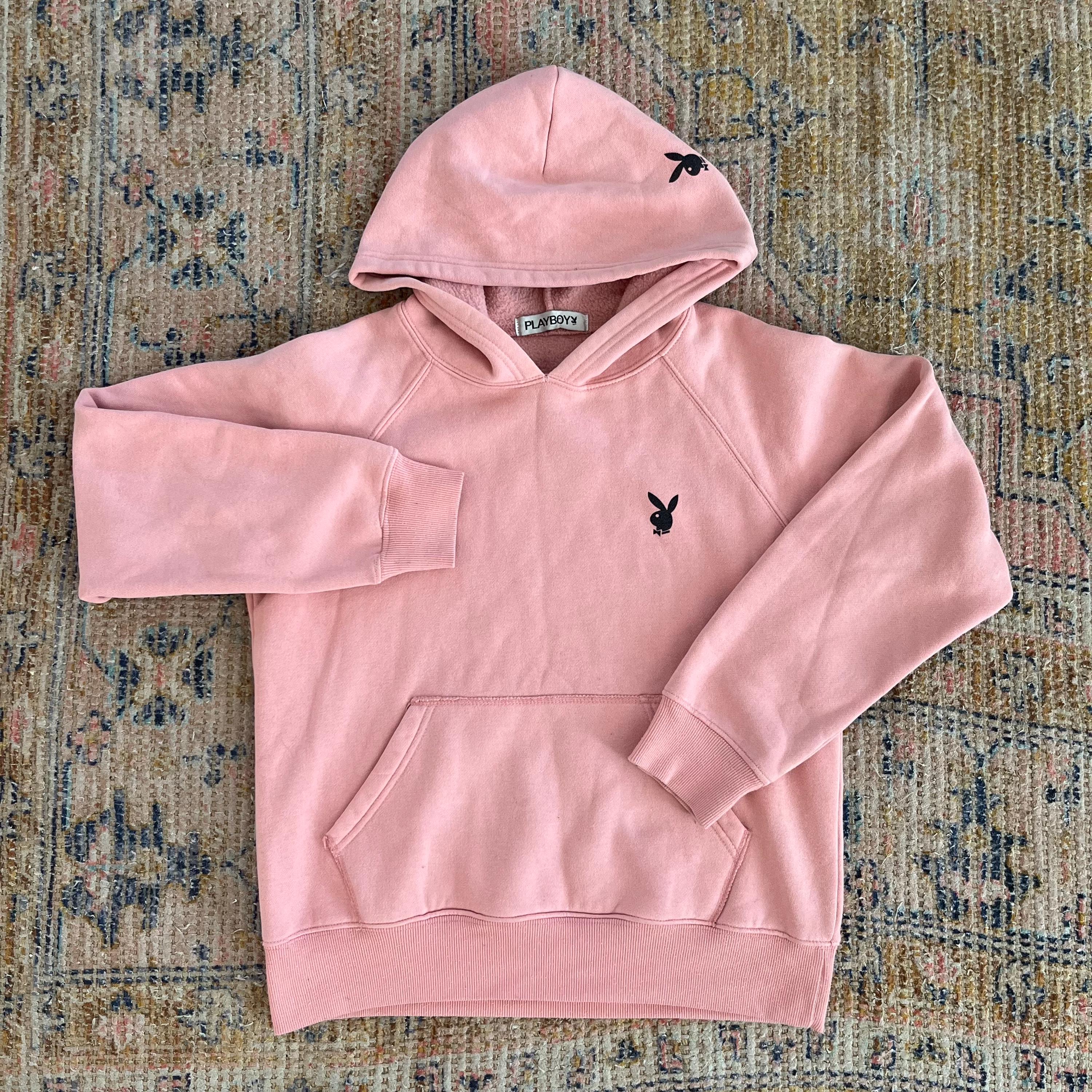 90s PLAY BOY プレイボーイ　Tシャツ　ラグラン　y2k ピンク MSB×Playboy logoT – YZ