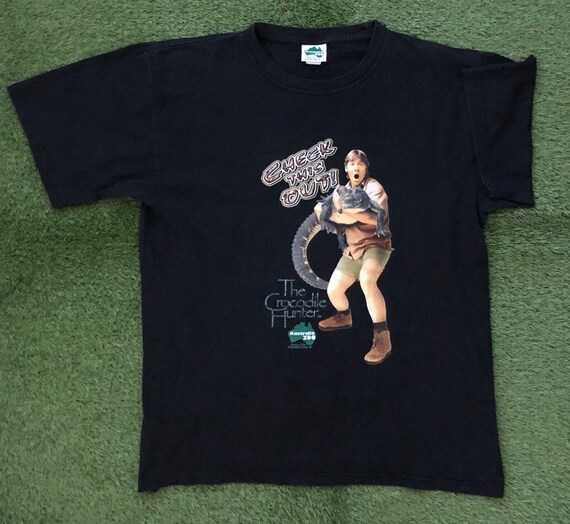 Vintage 1990s Australia Zoo the Croc Hunter Steve Irwin XL Promotional  Souvenir Graphic T-shirt Retro Rare Aussie Streetwear Crocodile Tee -   Denmark