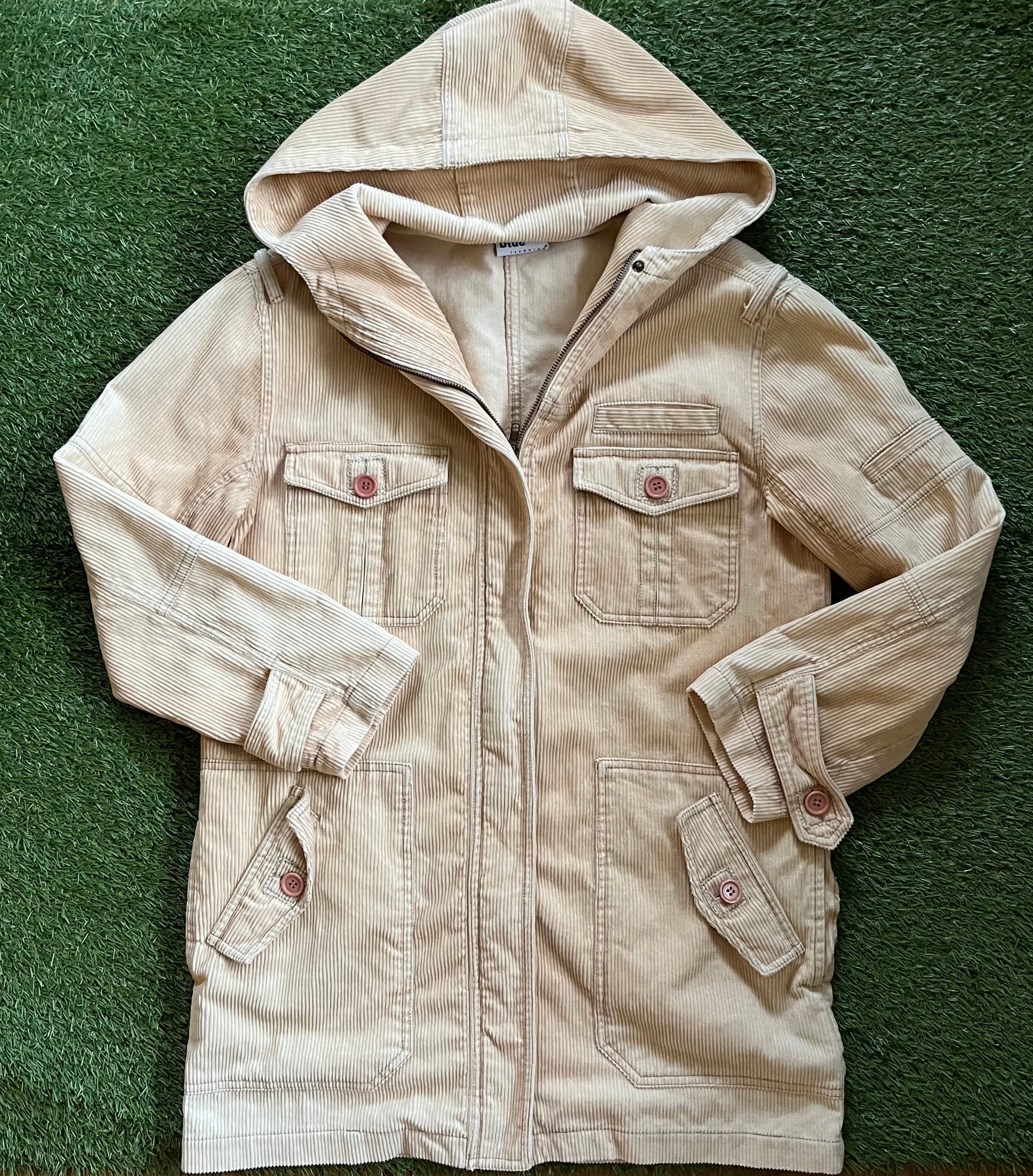 Cream cord top jacket womens