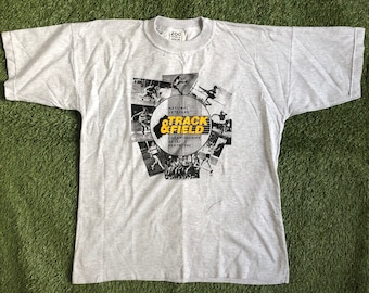 Vintage 1996 National Veterans Track And Field Championships Australia Perth Souvenir Aussie Made Large T-shirt Retro Unique Streetwear Tee