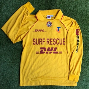 Vintage 1990s Australian Surf Rescue DHL Telstra Sponsored Long Sleeve Life Saver Lifeguard Large Polo Shirt Retro Summer Streetwear Cool Etsy