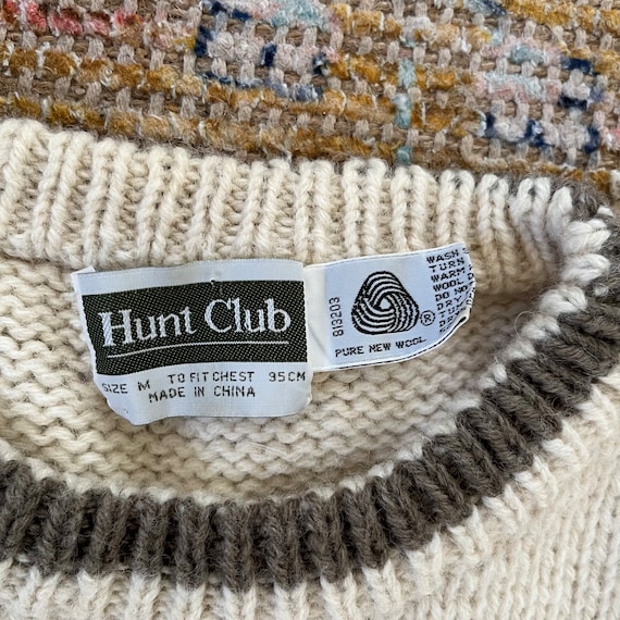 Vintage 1990’s Pure New Wool Hunt Club Snowflake … - image 5