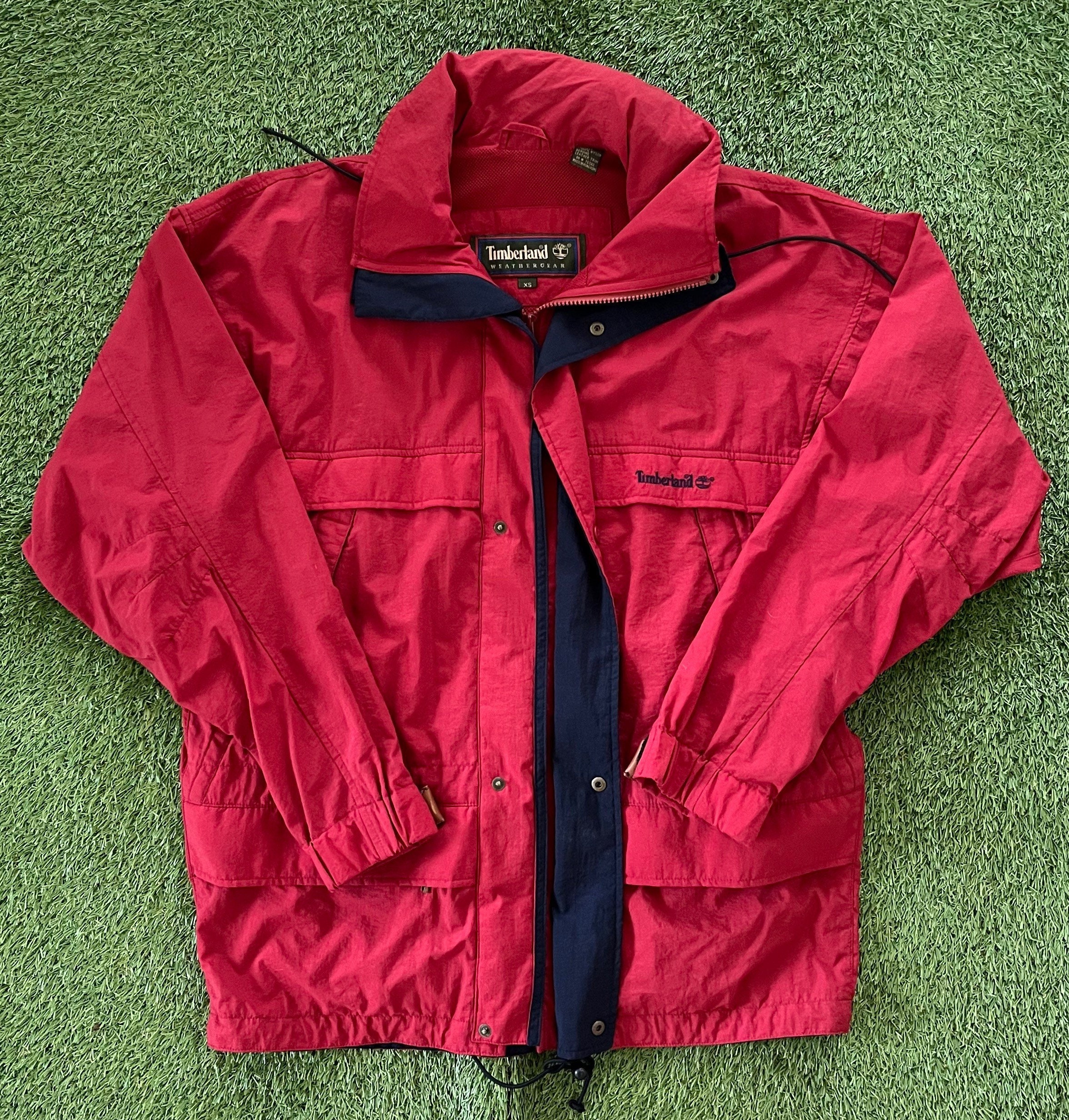 Vintage 1990s Timberland Weathergear Red Stitched Logo Vintage 1990s Timberland Weathergear Red Stitched Logo