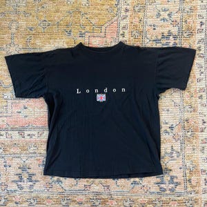 Maglietta vintage da donna oversize con logo a scatola, stampa gonfia, anni '90, souvenir grande, stile retrò, streetwear, viaggi, estate, cool
