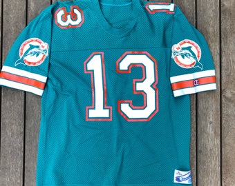 Vintage 90's NFL Miami Dolphins Champion Sportswear Dan Marino XL Jersey Retro Hip Hop Miami Dolphins Streetwear NFL Player Jersey Miami Top