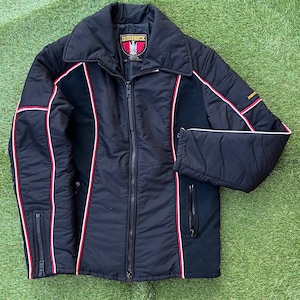 Vintage 1980’s Innsbruck Sportswear Winter Black Outerwear Women’s XL Ski Snow Jacket Retro Innsbruck Austria Streetwear Bomber Jacket