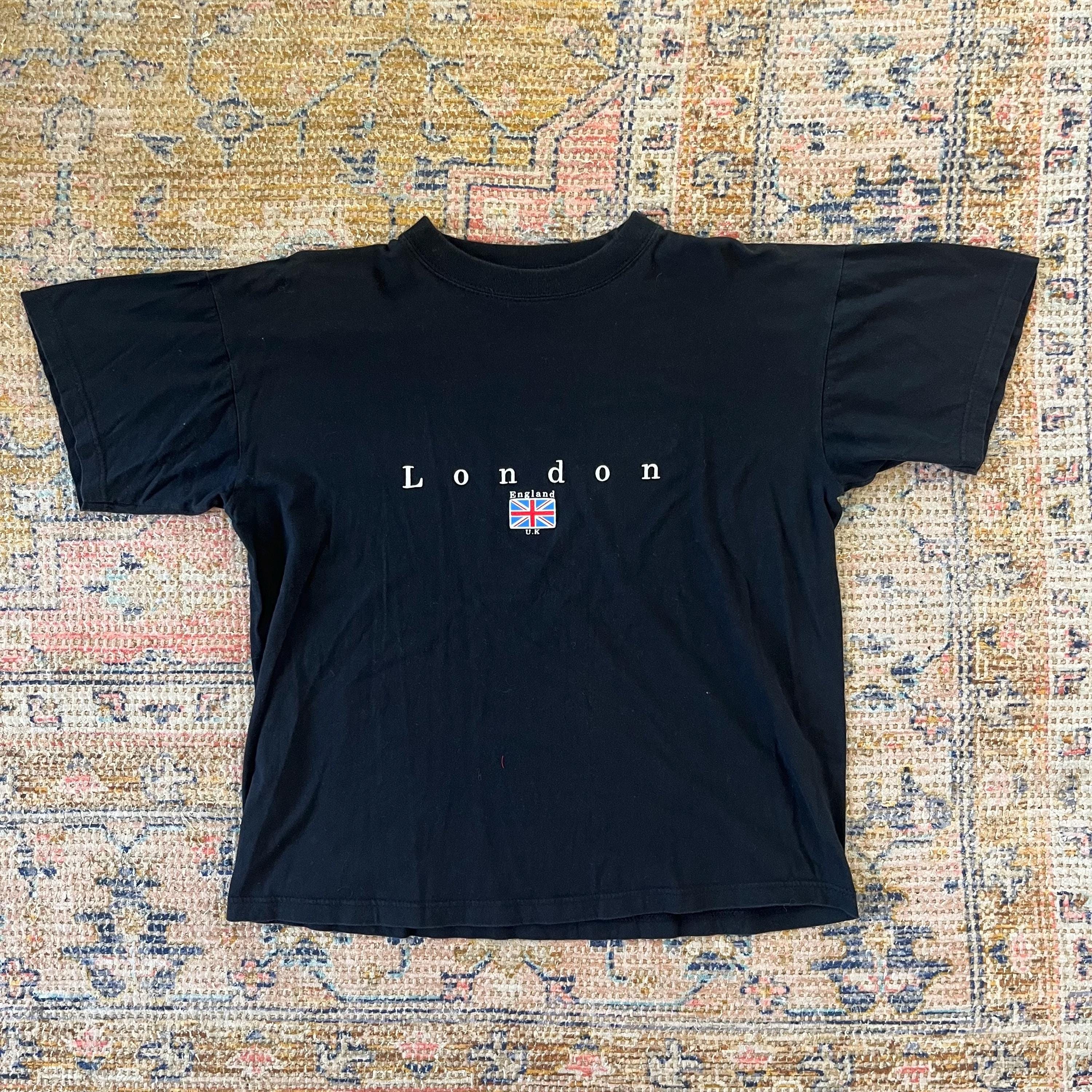 驚きの激安価格 Kingdom United London 1990's Vintage Box Print Puffy Logo トップス