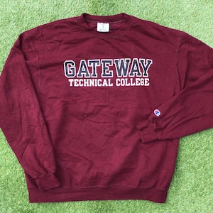 Vintage 2000 Accessoire Technisches College Maroon XL Champion Sportswear Pullover Sweatshirt Retro College Sports Streetwear Gemütlicher Pullover Cool