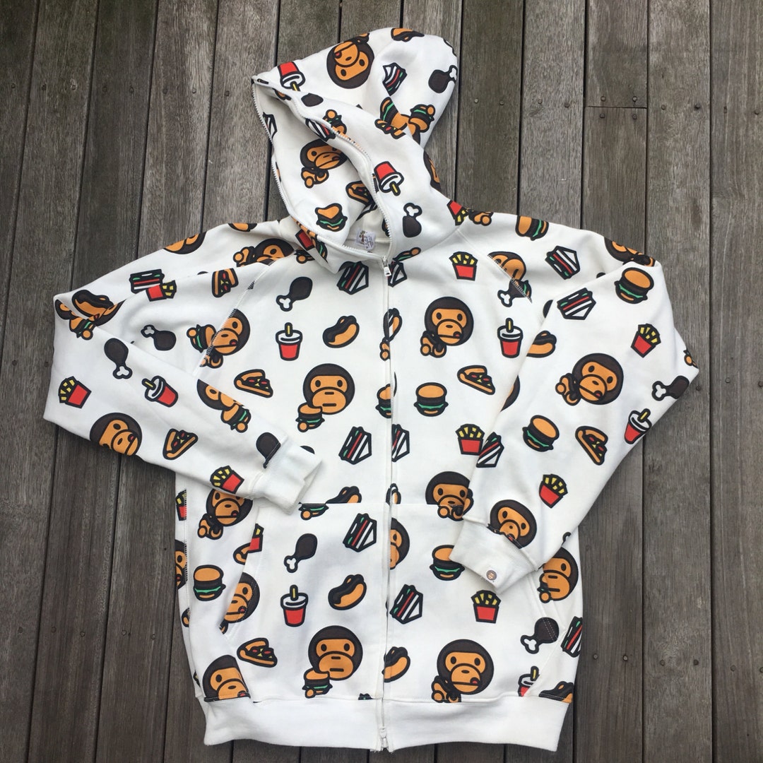 Vintage 90's Bape Baby Milo Junk Food All Over Print